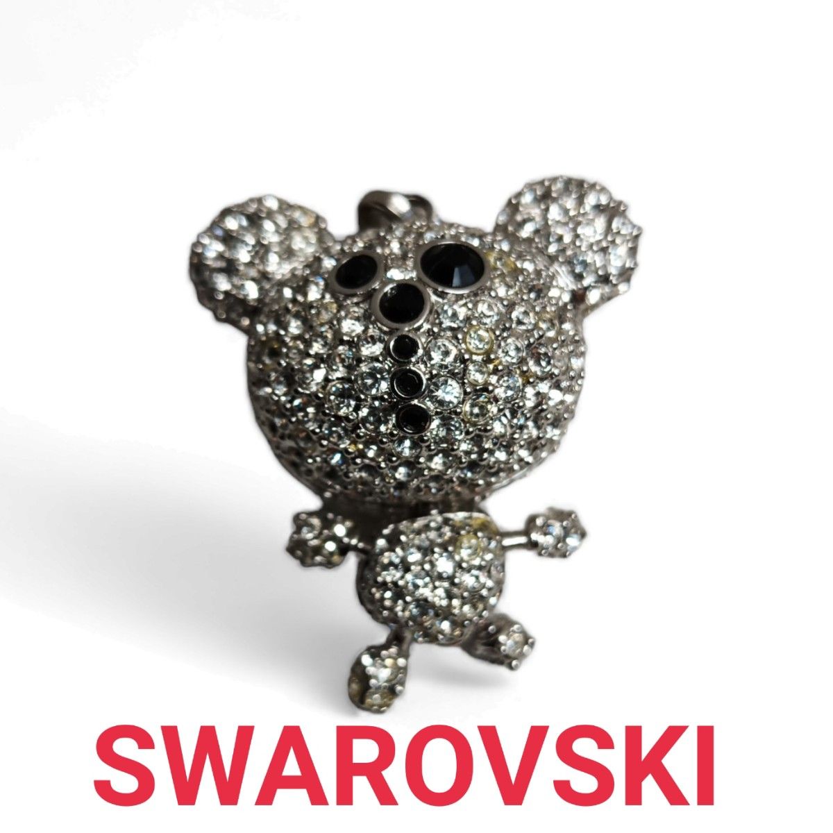 ★希少★ スワロフスキー　SWAROVSKI　ネックレス　クリスタルベア　シルバー　ペンダント　アクセサリー