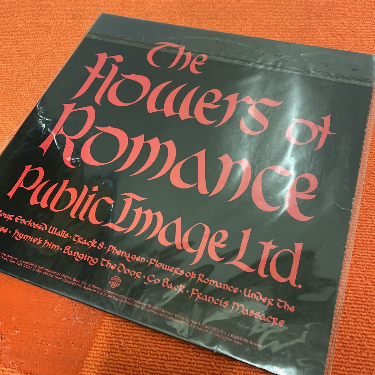 フラワーズ・オブ・ロマンス LP レコード 中古品の画像2