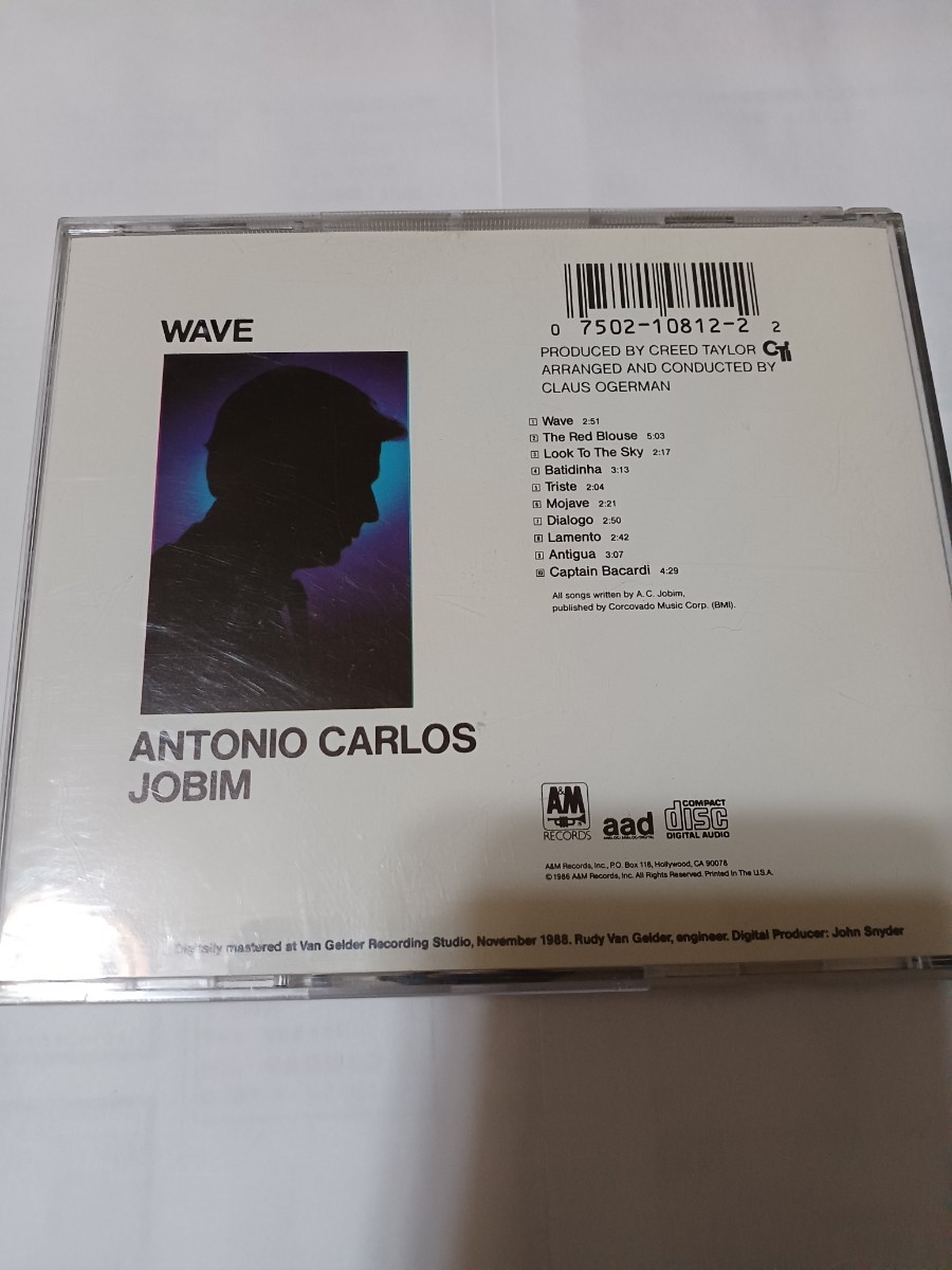 ANTONIO　CARLOS　JOBIN　アントニオ・カルロス・ジョビン　[ WAVE]　輸入盤_画像2