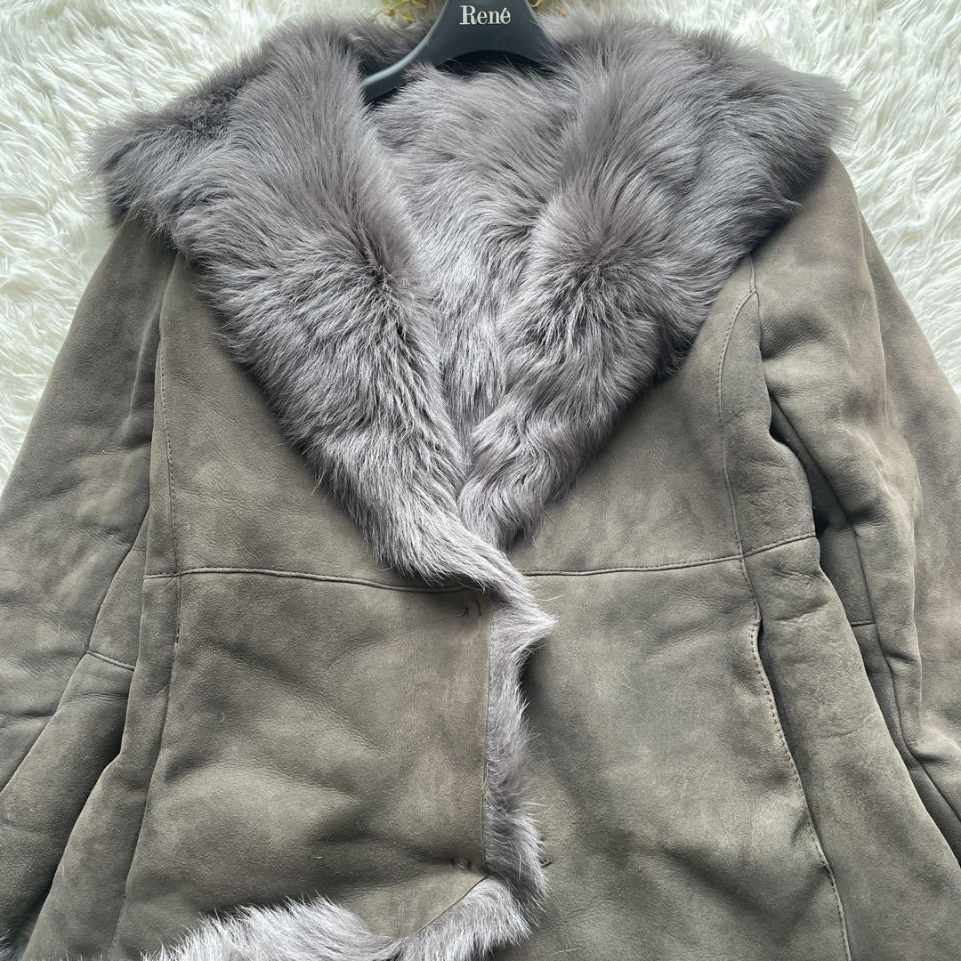 PREMIUM TOSCANA BRISA リアルムートン コート リアルファー-