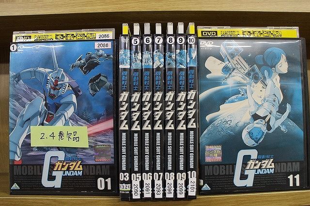 DVD 機動戦士ガンダム 1〜11巻(2、4巻欠品) 計9本セット ※ケース無し発送 レンタル落ち ZL3757_画像1