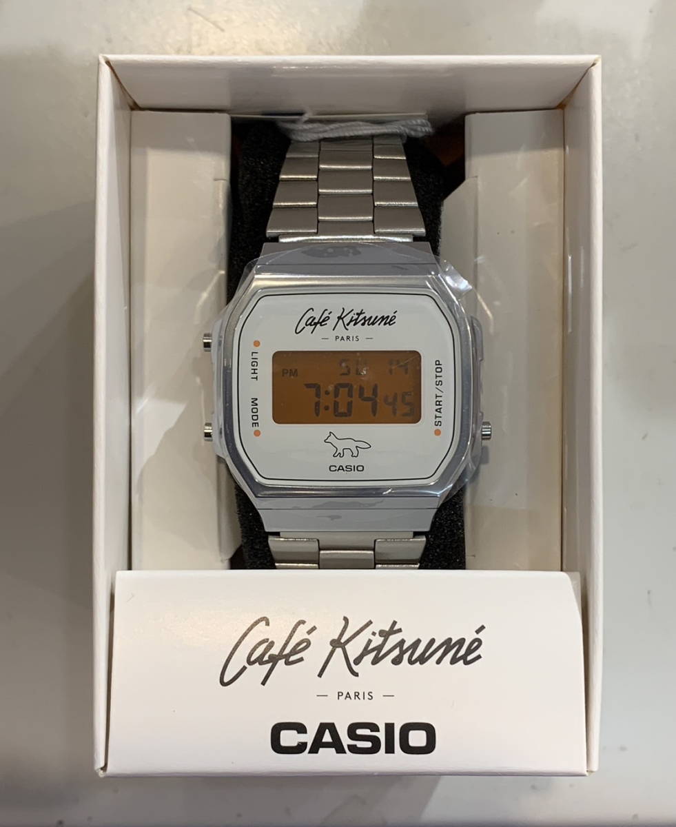 2023 Cafe Kitsune x Casio A168WECK-7AJR Silver new goods Cafe fox