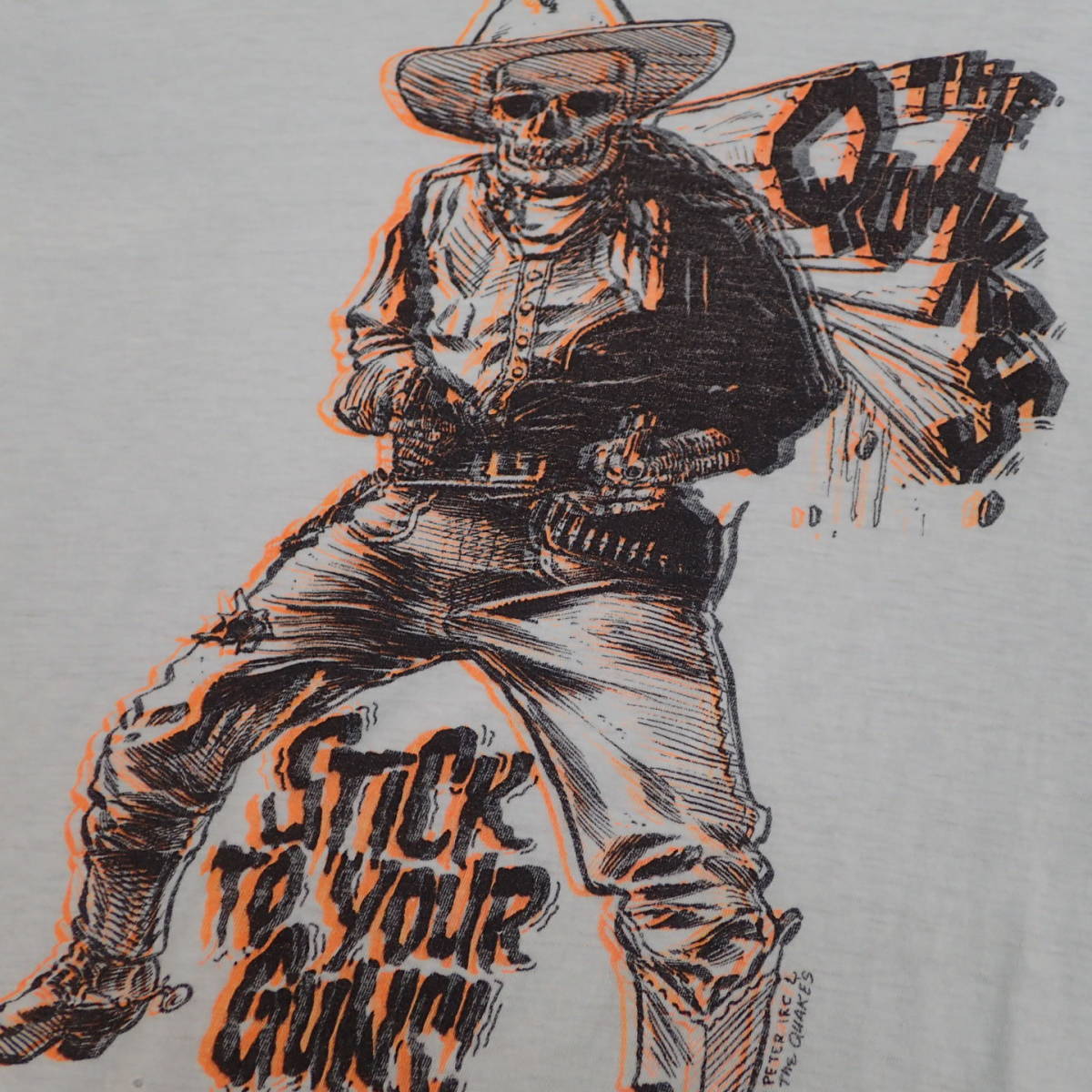 ■ 90s The Quakes Vintage T-shirt ■ クエイクス ヴィンテージ Tシャツ 当時物 本物 バンドT ロックT  サイコビリー psychobilly