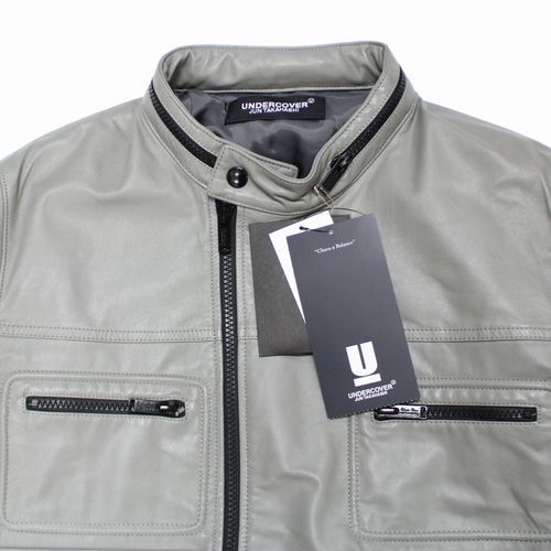 UNDERCOVER アンダーカバー 23SS レザーブルゾン 3 グレー_画像3