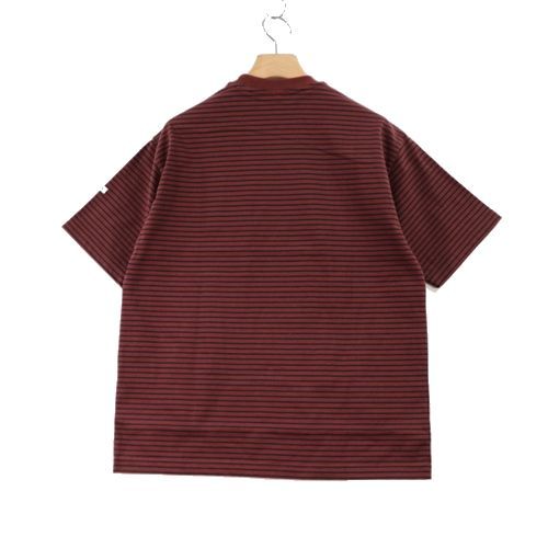 ORCIVAL オーシバル 19SS CREW NECK HIGH COTTON S/S T-SHIRT Tシャツ 1 マルーン ネイビー_画像2