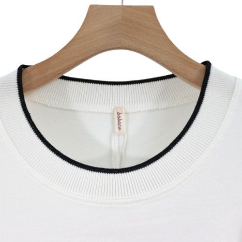 babaco ババコ CHECK T-SHIRT チェックTシャツ ホワイト_画像3