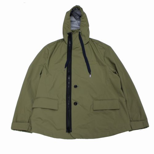 sacai サカイ 23SS Nylon Bonding Hooded Blouson ジャケット 2 カーキ