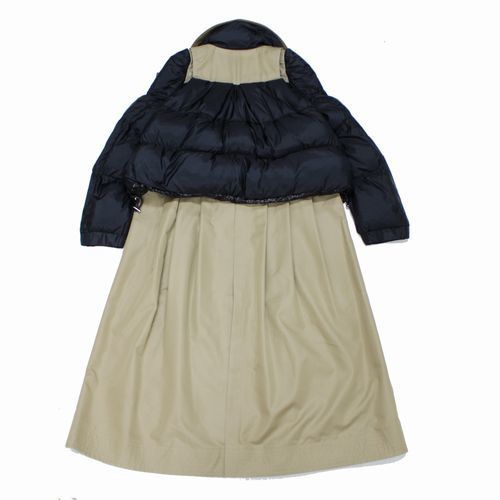 本物保証】 サカイ sacai 21AW ベージュ 1 コート ドッキング 女性用