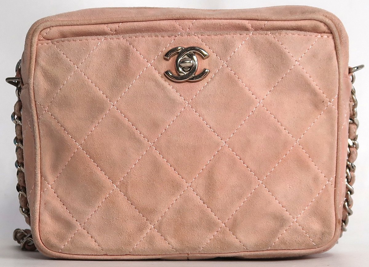 予約販売】本 CHANEL, ポシェット, 中古 ピンク, スウェード