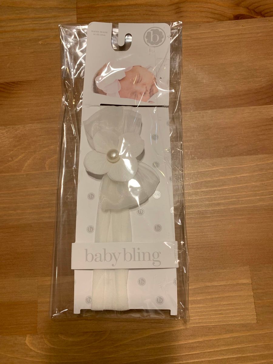 baby bling ビームス　ヘアバンド　白　花　新品