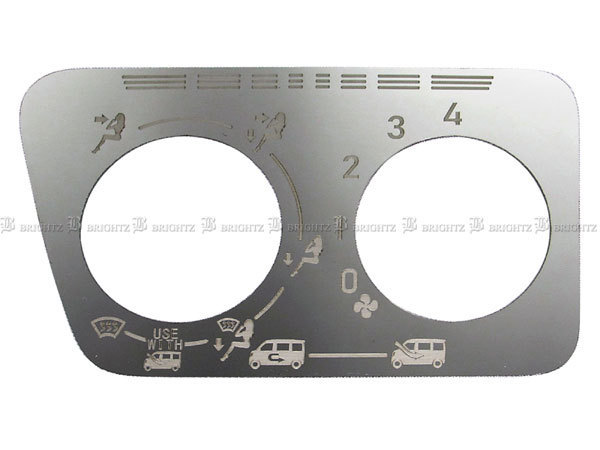 ハイゼットカーゴ S321V S331V 後期 超鏡面 ステンレス メッキ エアコン スイッチ パネル スイッチ カバー ガーニッシュ INT－ETC－463_画像1