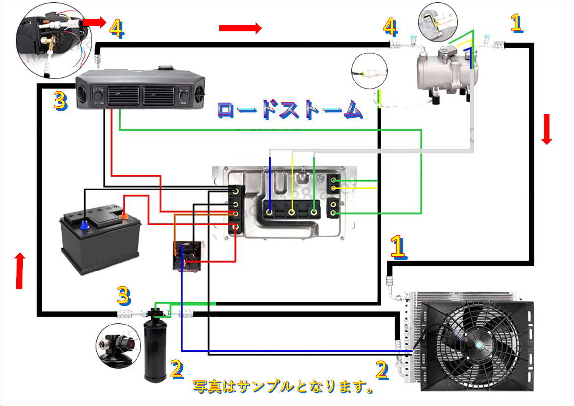 12ヶ月保証 おすすめ 電動 クーラー　旧車　アメ車　キャンピングカー　予約販売 _画像7