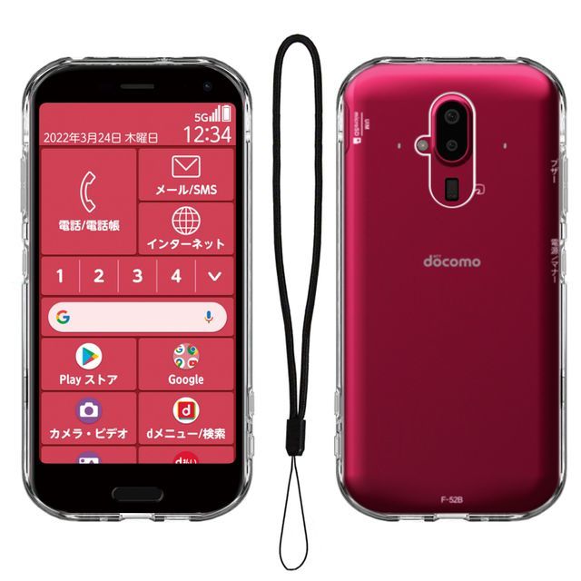 らくらくスマートフォン F-52B TPUケース クリア●_画像1