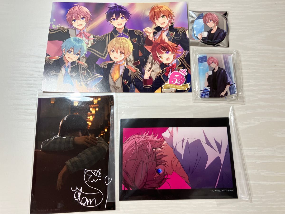 すとぷり 5周年記念ポストカード さとみくん NeverEnd 特典 缶バッジ アクスタ ブロマイド まとめ売り