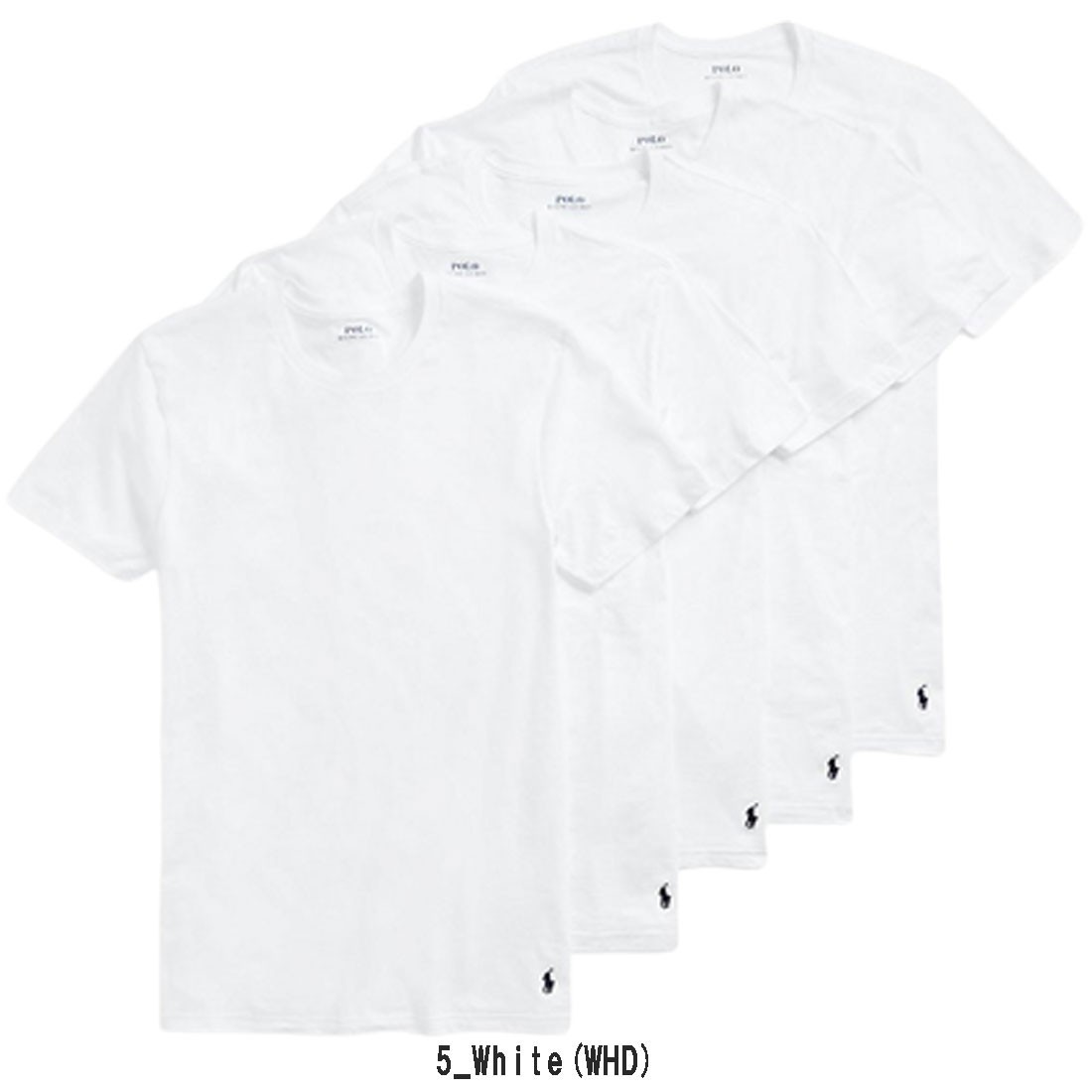 (SALE)POLO RALPH LAUREN(ポロ ラルフローレン)Tシャツ 5枚セット Cotton Classic Fit NCCNP5 5_White(WHD) M pr32-nccnp5-whd-m★2