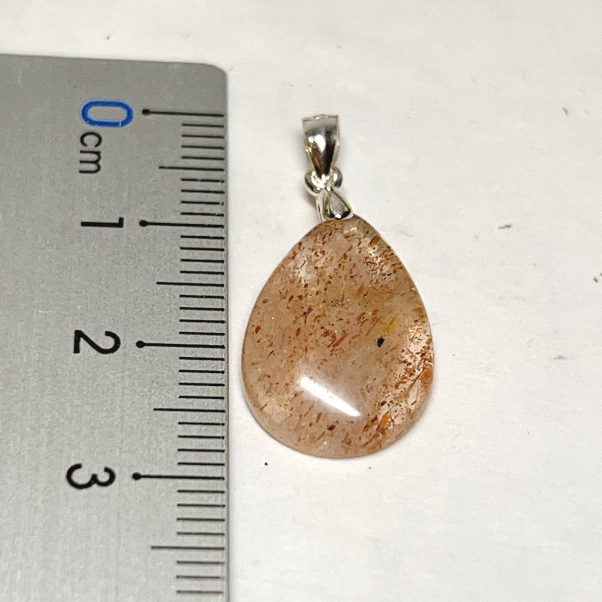 【E6871】キラキラ＊ラズベリーサンストーンペンダント＊Raspberry Sunstone Pendant ＊天然石＊アクセサ