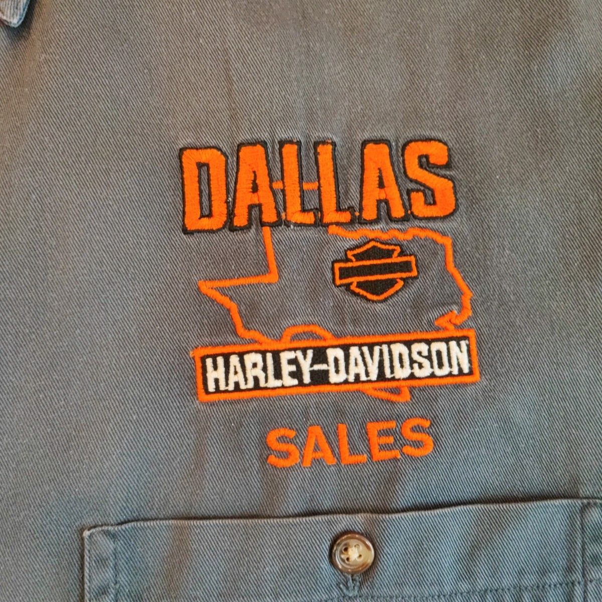 HARLEYDAVIDSON ハーレーダビッドソン ワークシャツ　ボタンダウン 半袖 ボタンダウンシャツ　ダレス