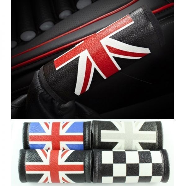  emergency brake cover black Union Jack PU leather made BMW MINI Mini Cooper hand brake side brake accessory 