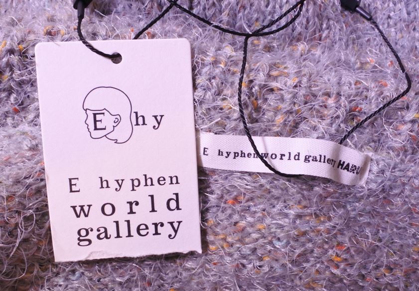 E hyphen world gallery イーハイフンワールドギャラリー セーター 長袖 オフタートル プルオーバー F グレー 未使用 sskmtg a201h0927