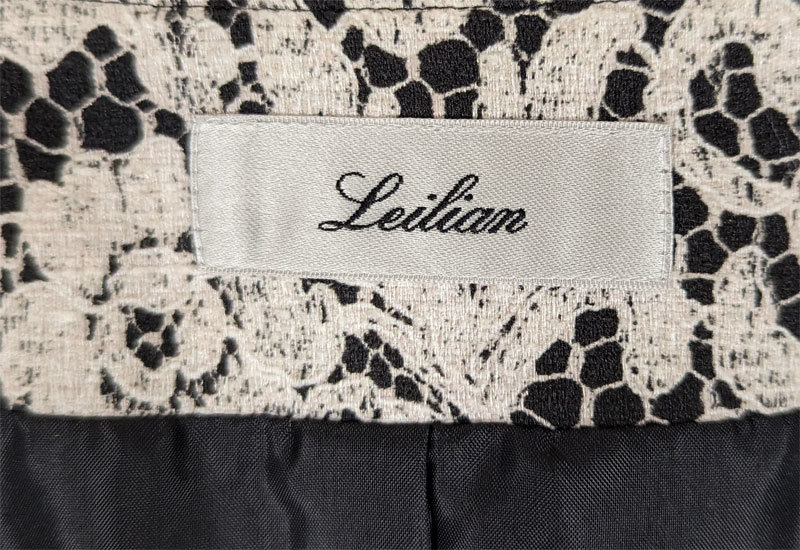 Leilian】□美品！□レリアン＊レース柄フレア ワンピース＊サイズ９