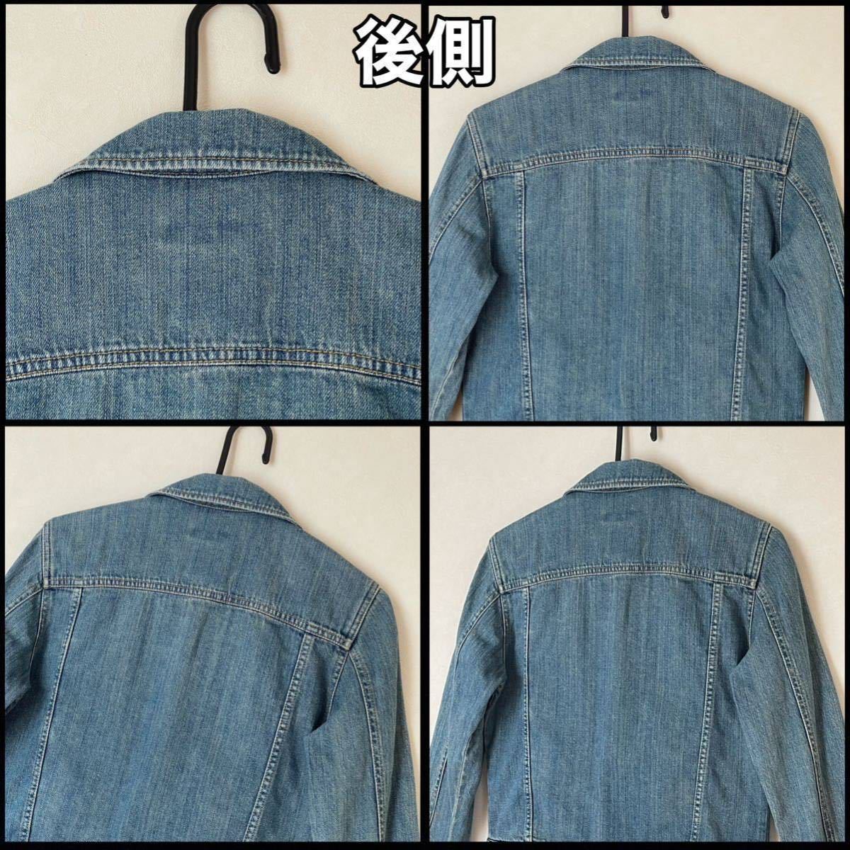 超美品 Ralph Lauren(ラルフローレン)デニム ジャケット 160cm(S)ガールズ レディース 使用3回 ブルー 長袖 Gジャン アウトドア ナイガイ