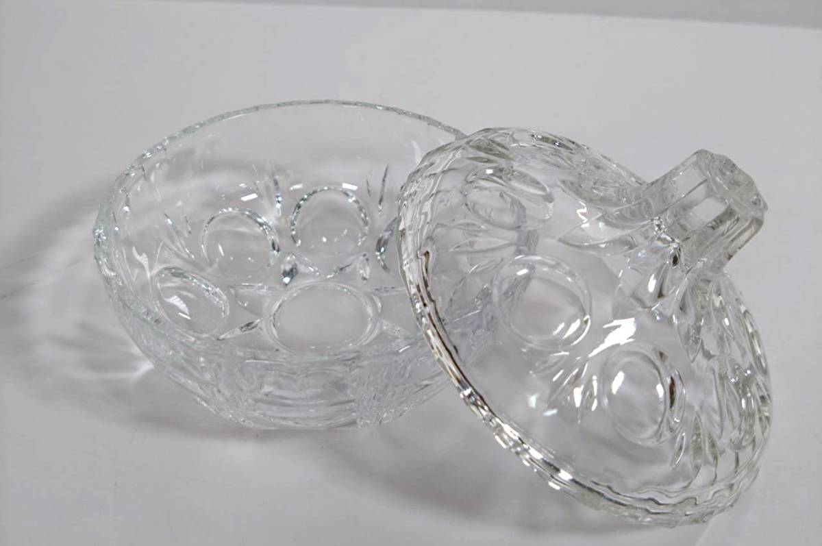K) ガラス食器まとめて14枚セット 小皿 ガラス皿 サラダボウル 蓋付小物入れ 八角形型 ガラス碗 食器 取り皿 盛皿 I2002の画像8
