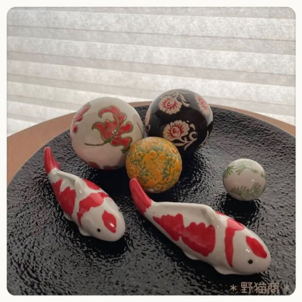 送料無料 浮球 6点 陶器 浮き球 浮き玉 置物 メダカ鉢 送料無料 浮球 6点 陶器 浮き球 浮き玉 置物 メダカ鉢