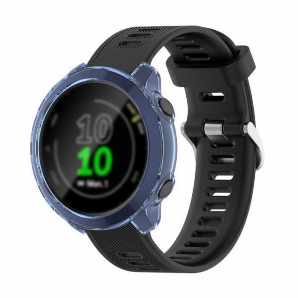 【新品】GARMIN ガーミン ForeAthlete 55 フォアアスリート55 ケース カバー ソフト TPU 落下 衝撃 吸収 簡易着脱 薄型 軽量 ブルー E476_画像2