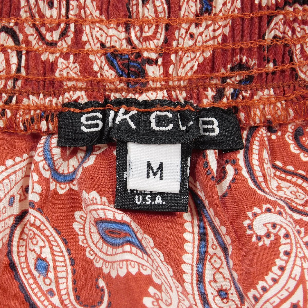 SILK CLUB シルククラブ フレアスカート アメリカ製 ペイズリー size M #99546 レディース エスニック アメカジ 総柄 ロングスカート_画像3