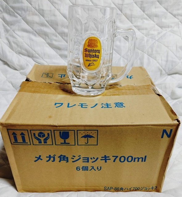 SUNTORY Suntory угол highball mega угол кувшин 700ml 6 штук входит * нераспечатанный *