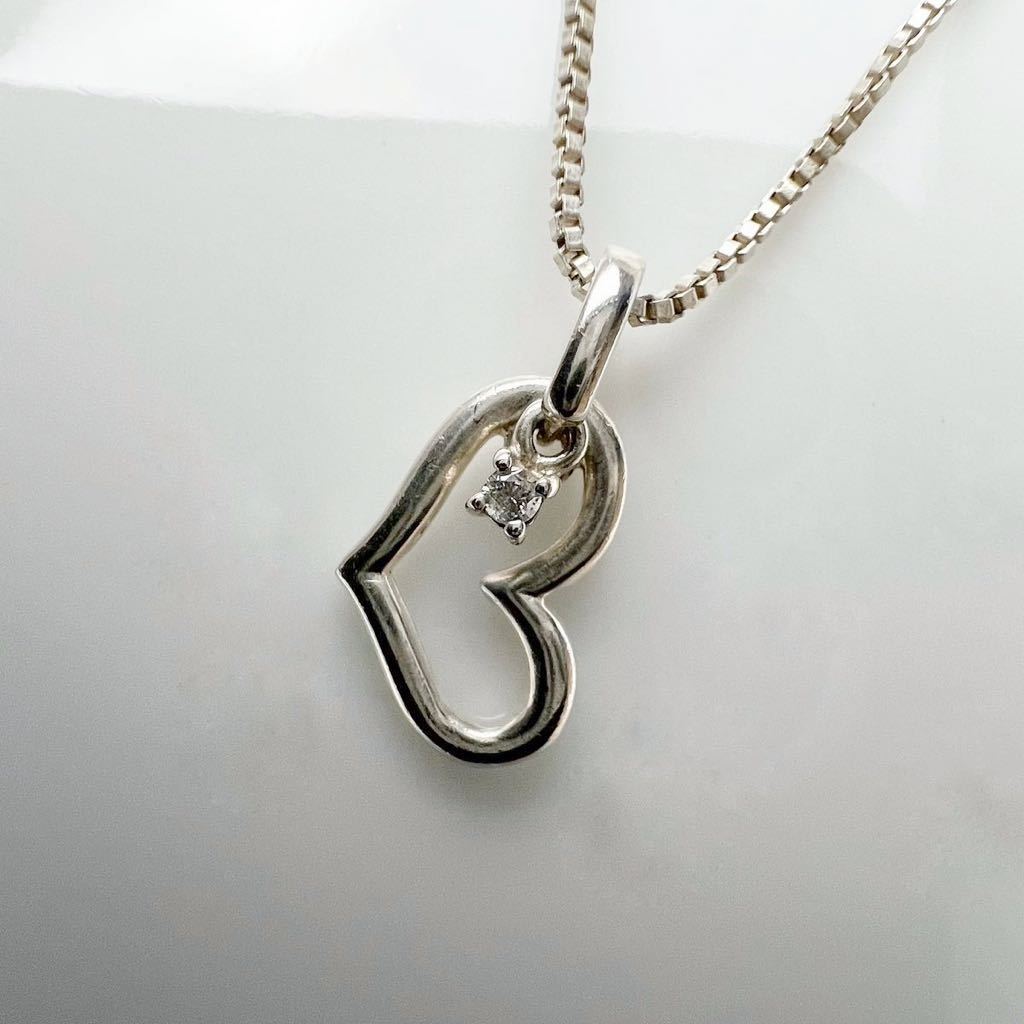 Courrges クレージュ　ダイヤ　0.02ct silver ネックレス_画像5