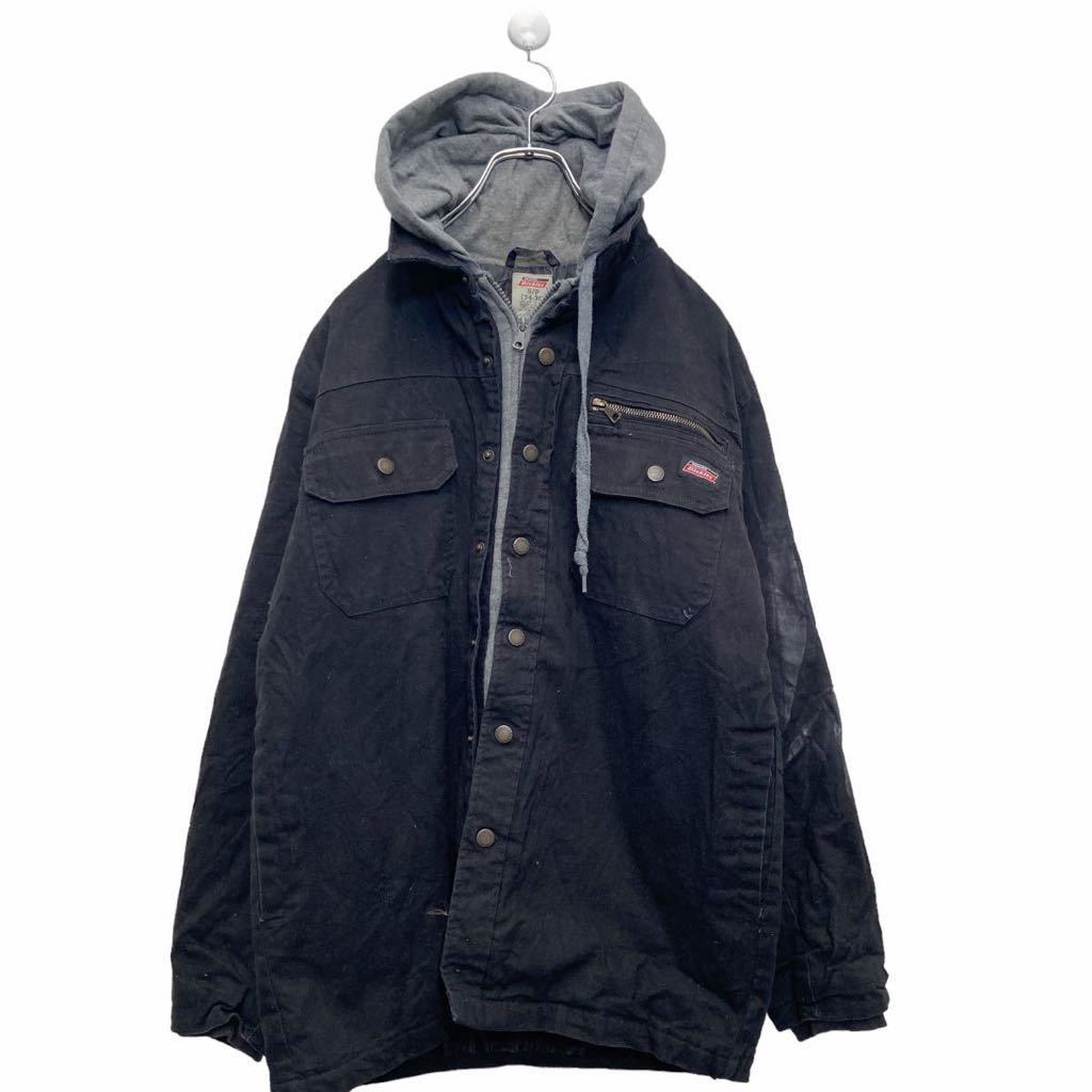 Используемая одежда Dickies Work Jacket S Black светло-серый Deckies Food Button Pocket Antiplesale оптовая Америка Купить A509-6669