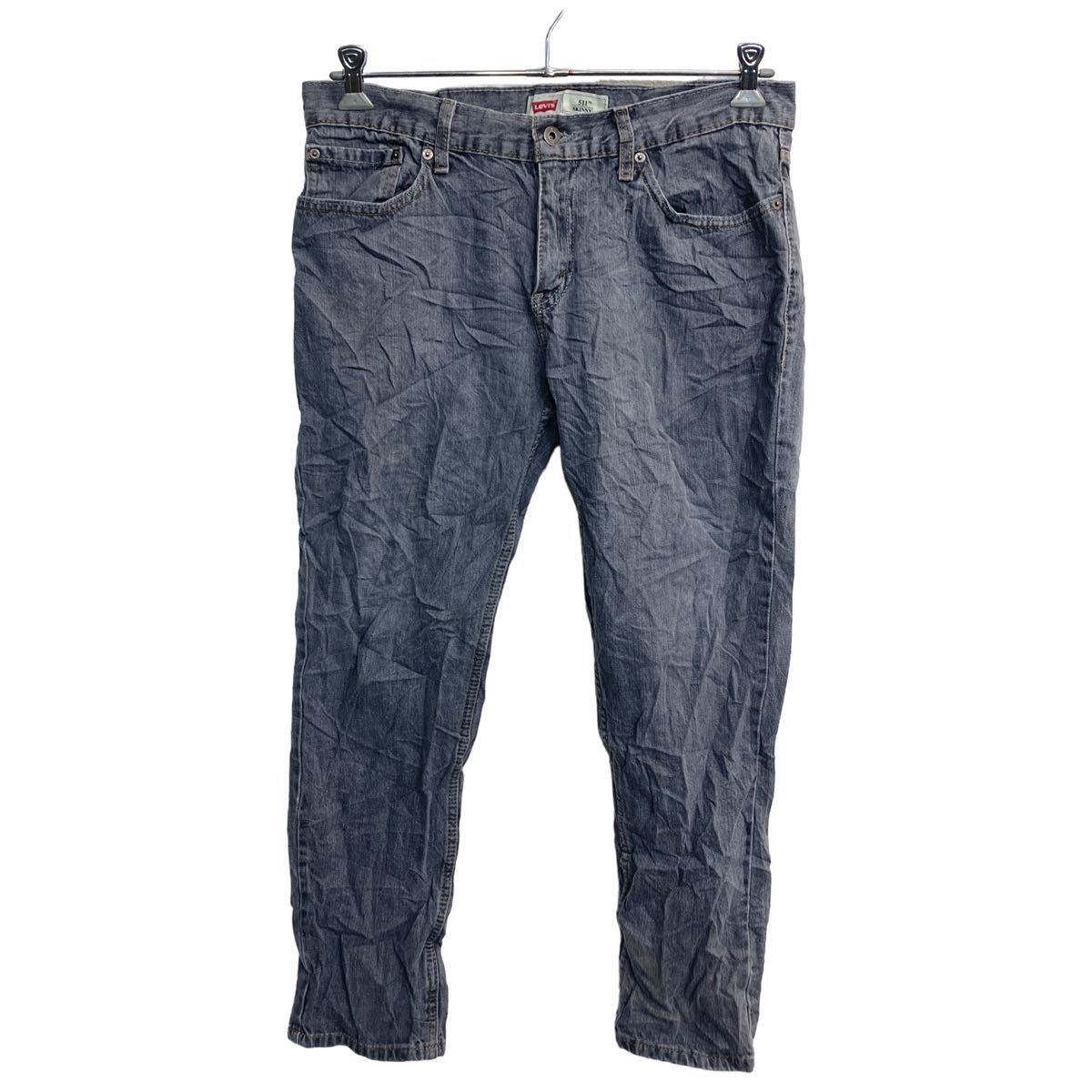 Levi's 511 デニムパンツ W34 リーバイス ジュニアサイズ スキニー グレー 古着卸 アメリカ仕入 2308-1349_画像1