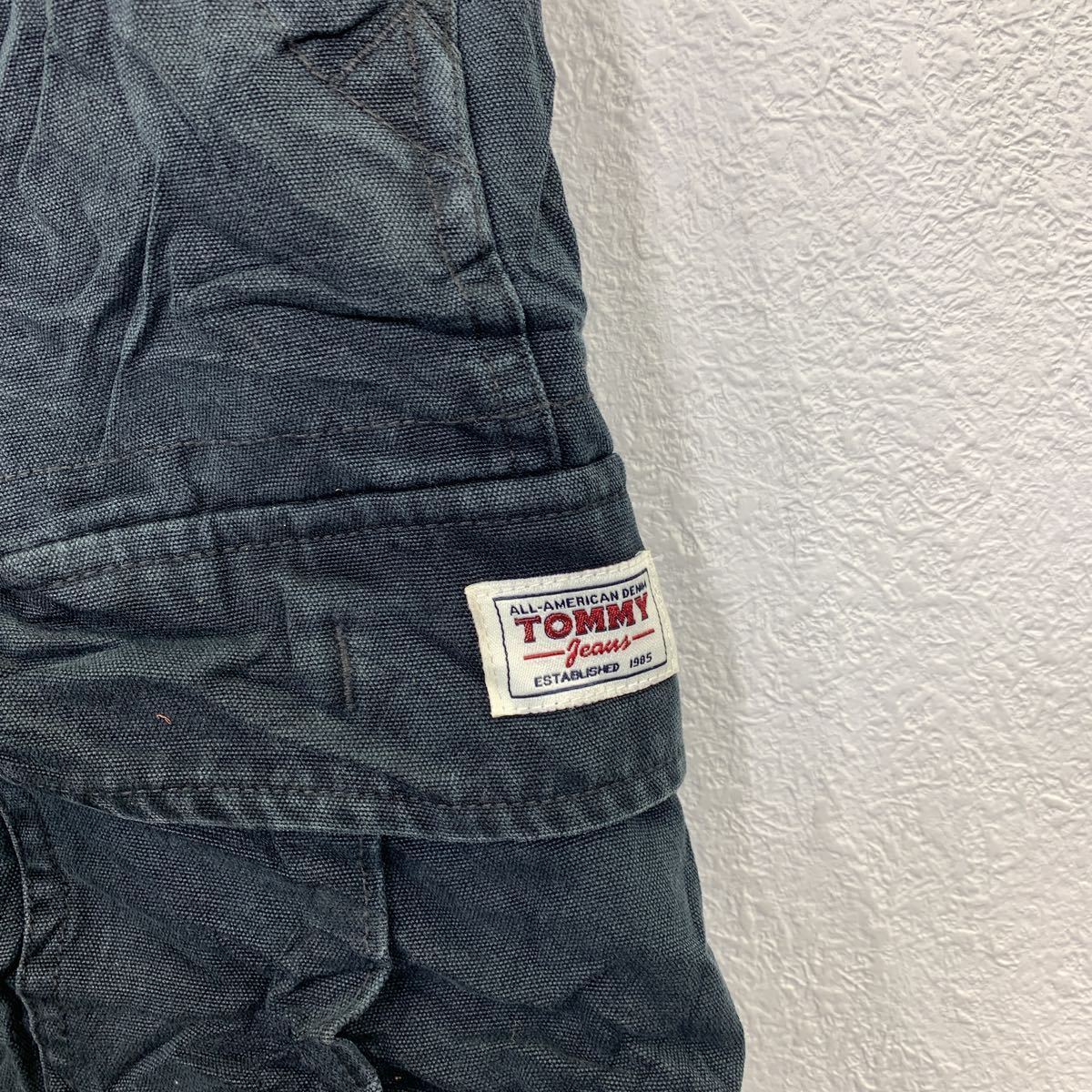 TOMMY JEANS カーゴパンツ W38 トミージーンズ ブラック ビッグサイズ 古着卸 アメリカ仕入 2308-1411_画像6