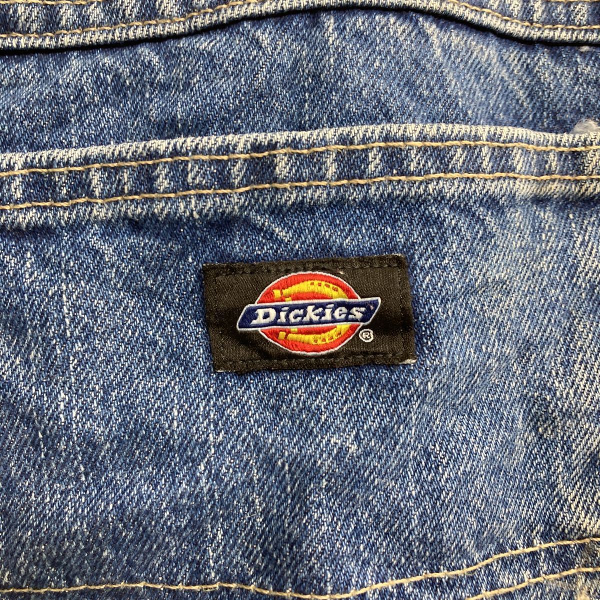 中古 古着 Dickies デニムパンツ W38 ディッキーズ ルーズストレート ビッグサイズ ブルー メキシコ製 古着卸 アメリカ仕入 2309-190_画像9