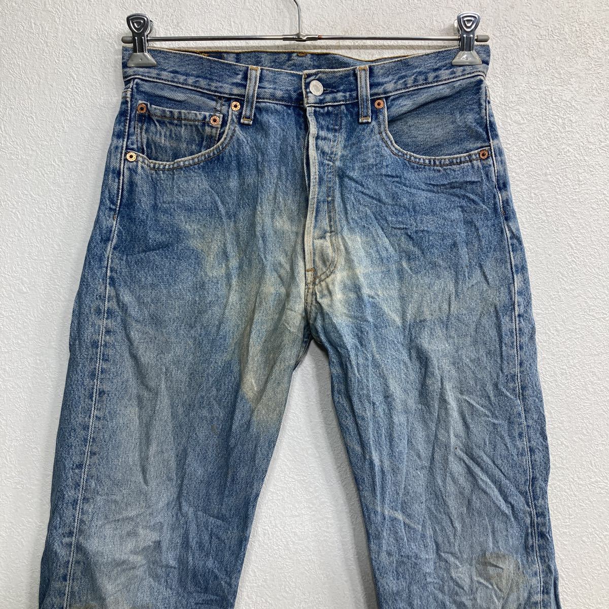 中古 古着 Levi's 501 デニムパンツ W32 リーバイスユーロ ボタンフライ ブルー 古着卸 アメリカ仕入 2309-298_画像2