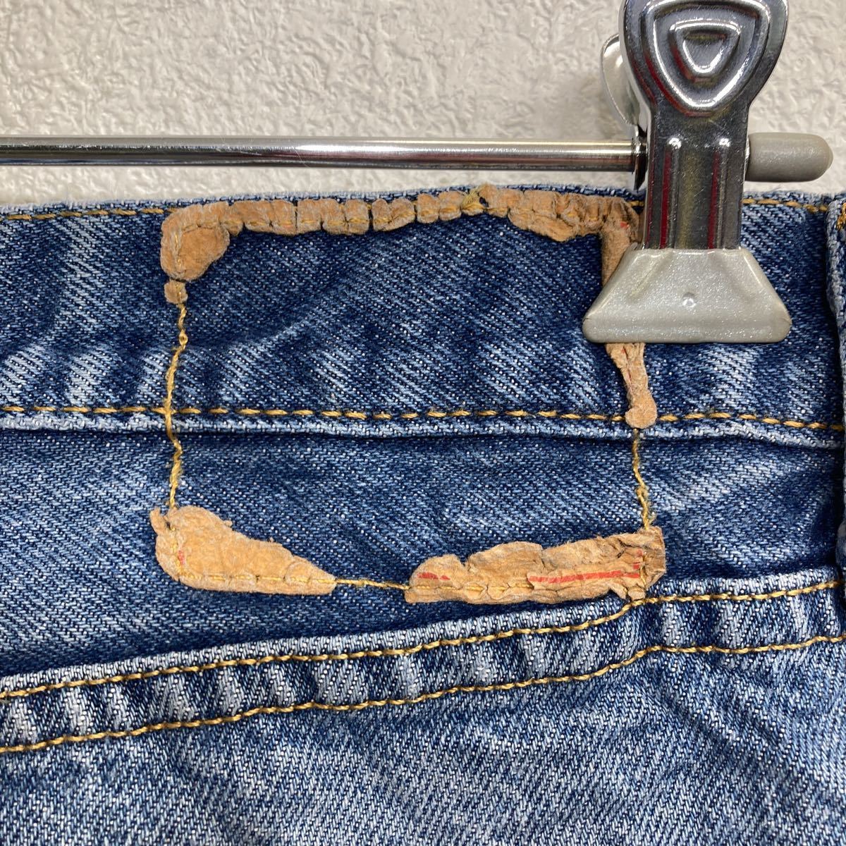 中古 古着 Levi's 505 デニムパンツ W33 リーバイス レギュラーフィット ビッグサイズ ブルー 古着卸 アメリカ仕入 2309-255_画像7