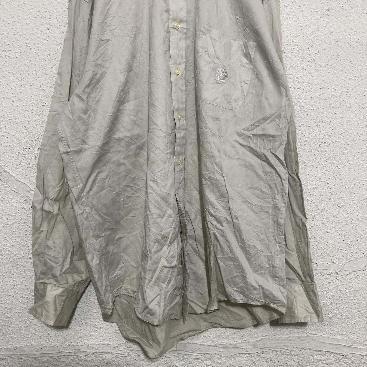 中古 古着 CHAPS ドレスシャツ 16 チャップス ラルフローレン 長袖シャツ グレー 古着卸 アメリカ仕入 a509-5620_画像3