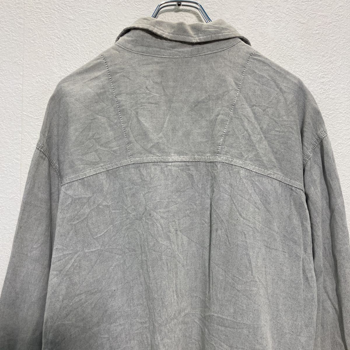 中古 古着 Levi's 長袖 シャツ L ライトグレー リーバイス デニム風 古着卸 アメリカ仕入 a509-5672_画像8