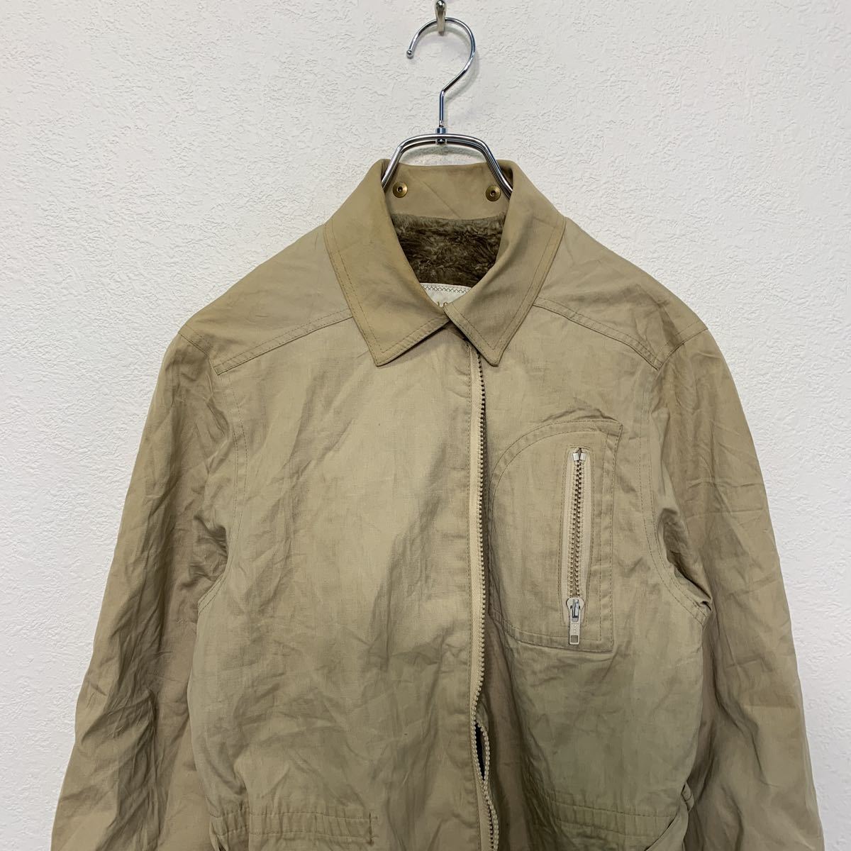  used old clothes LONDON FOG short coat S rank beige London foglamp lady's liner attaching old clothes . America buying up a509-6255