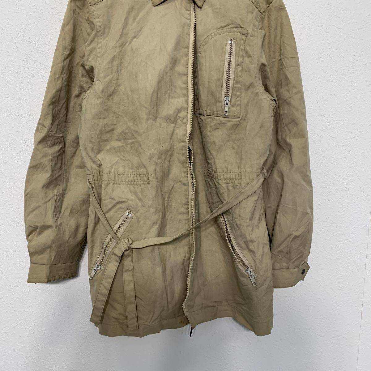  used old clothes LONDON FOG short coat S rank beige London foglamp lady's liner attaching old clothes . America buying up a509-6255
