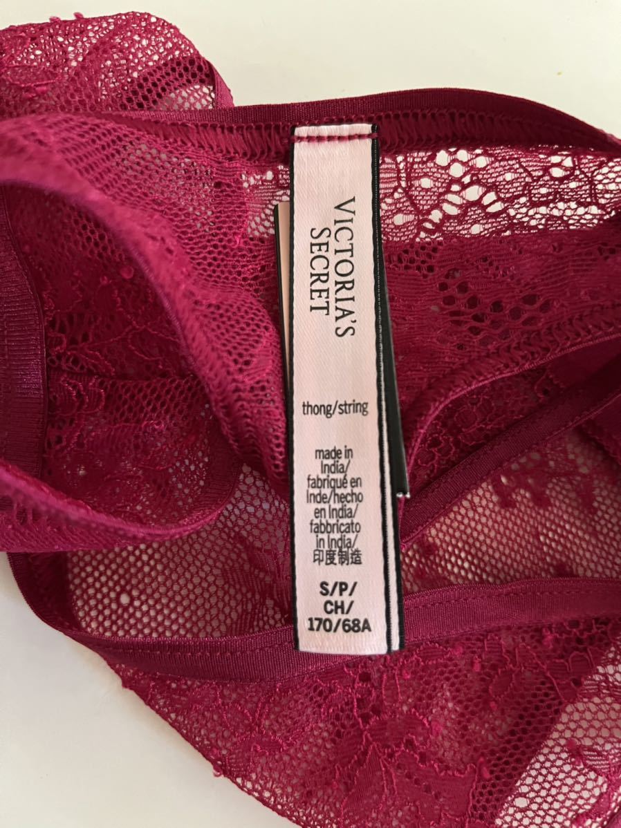 【送料無料】17新品■ヴィクトリアシークレット Victoria's Secret レース Tバック ショーツ S (日本サイズ S～M位) 正規 1