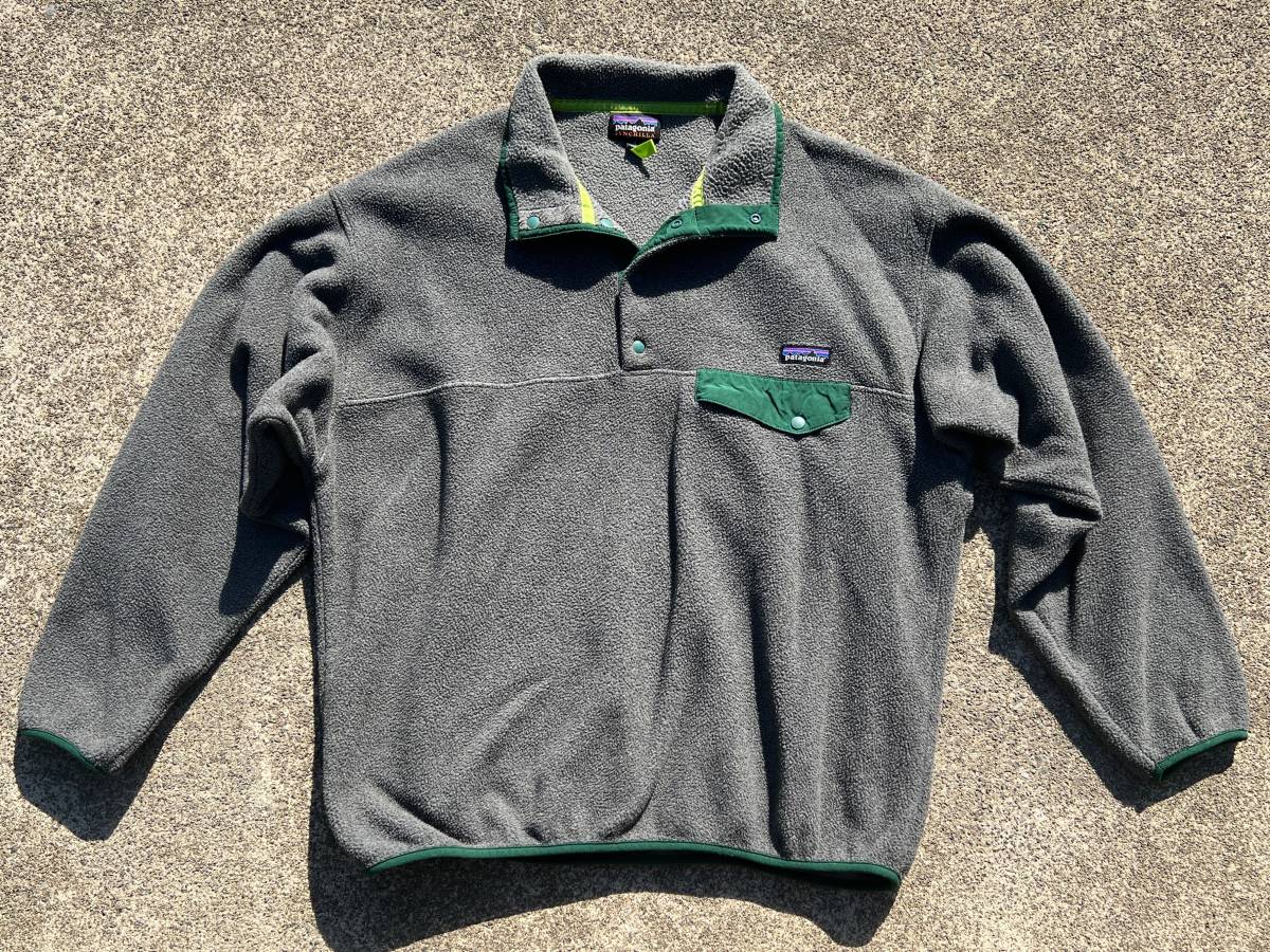 美品 XL シンチラ スナップt Patagonia パタゴニア フリース 深緑-