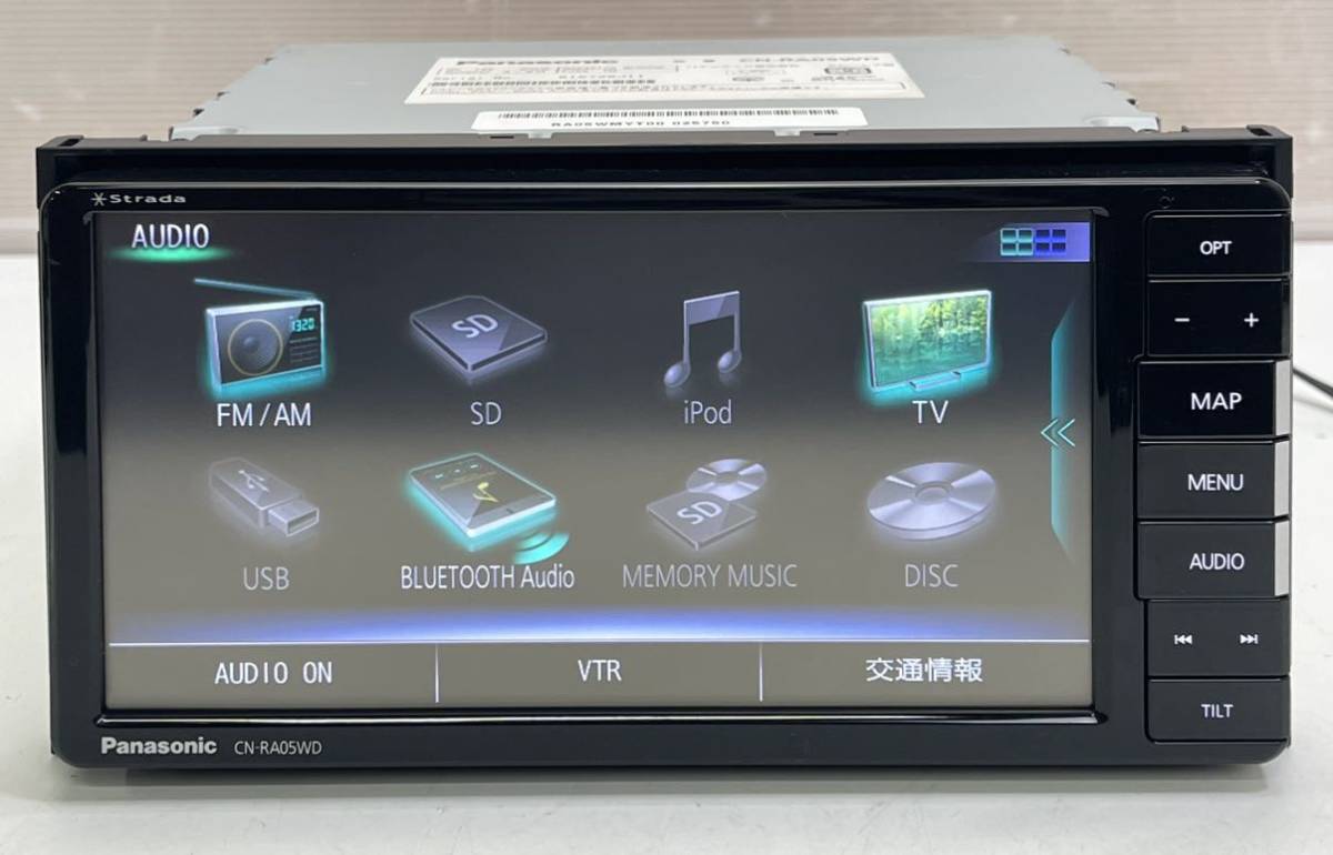 美品 動作品 Panasonic パナソニックストラーダ CN-RA05WDメモリーナビ