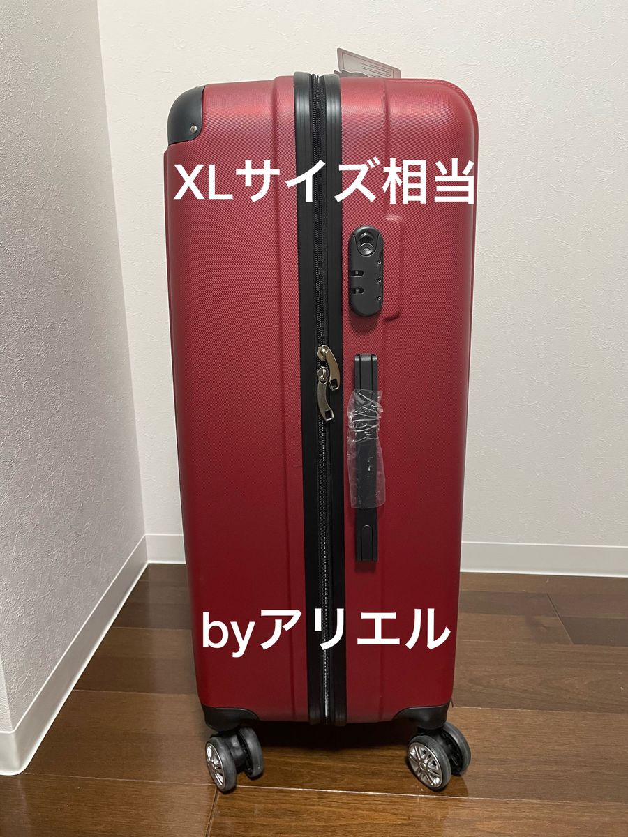 「大容量102L」新品 スーツケース Lサイズ XLサイズ相当 ワインレッド  大容量 102L キャリーバッグ