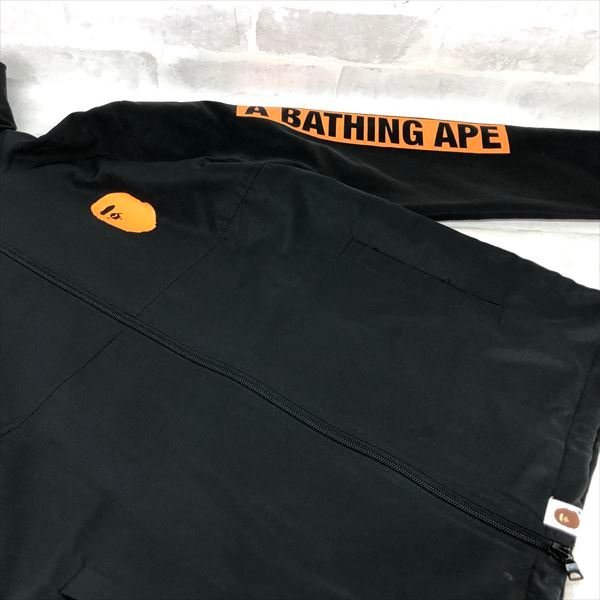 A BATHING APE A Bathing Ape sleeve Logo nylon Parker SIZE: S black / orange MU632023090506