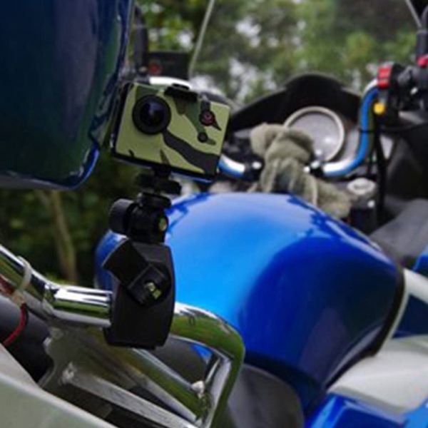カメラホルダー スタンド バイク 自転車 ハンドル GoPro デジカメ ドライブレコーダー 固定 自由雲台 三脚 はさみ込式 2個 新品 未使用_画像6