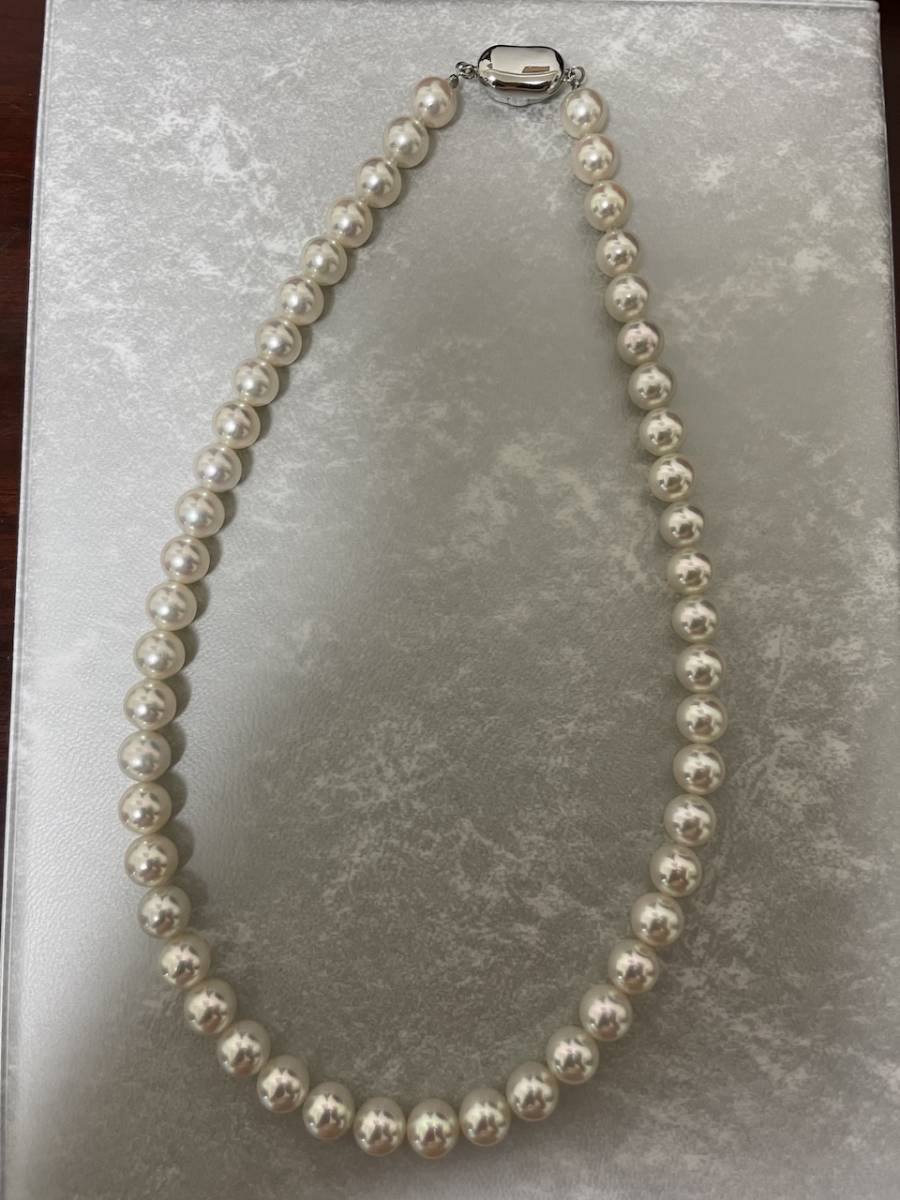 あこや　真珠花珠　ネックレス　 約8.0～8.5mm 重量約　42.3g 長さ約　43cmレディースアクセサリー