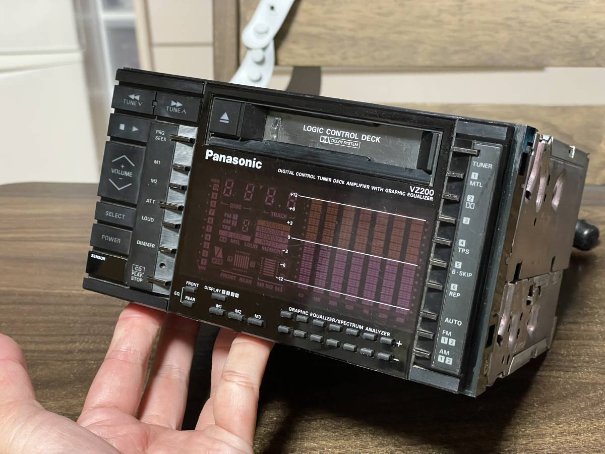rare operation goods * Panasonic made 2DIN cassette deck VZ200