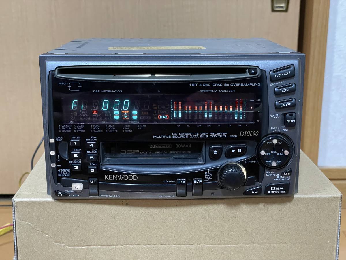 希少動作品□ケンウッド製2DIN CD/カセットデッキ DPX90 動作確認済み 90年代_画像3